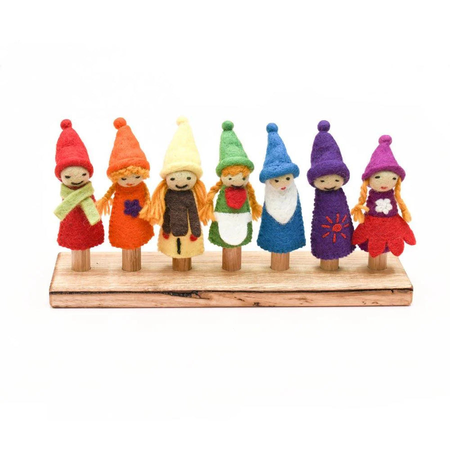 Tara Treasures | Finger Puppet Set - Rainbow People