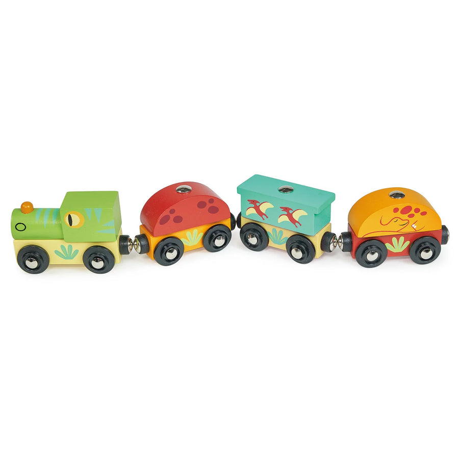 Mentari Toys Wooden Dinosaur Train Set Fairplay