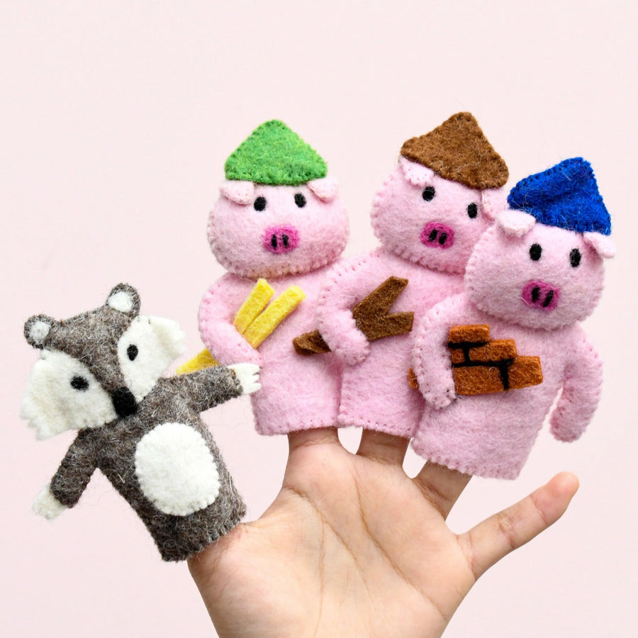 Tara Treasures | Finger Puppet Set - Three Little Pigs