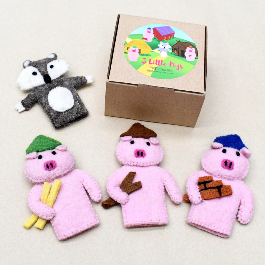 Finger Puppet Set | Three Little Pigs