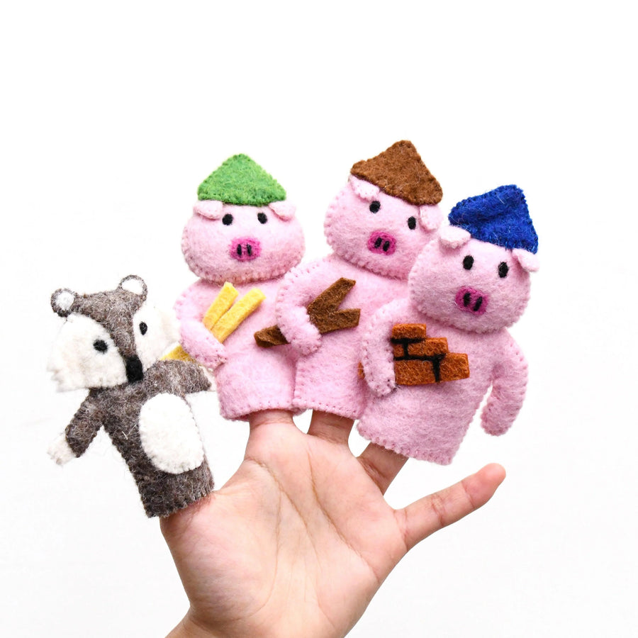 Tara Treasures | Finger Puppet Set - Three Little Pigs