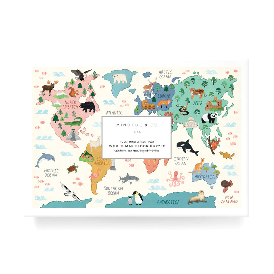 Mindful & Co Kids | World Map Floor Puzzle