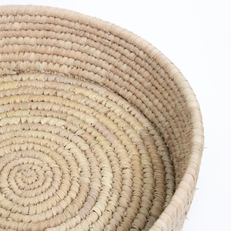 Eco-friendly large woven tray from natural date palm leaf. Ethical, sustainable home décor NZ.