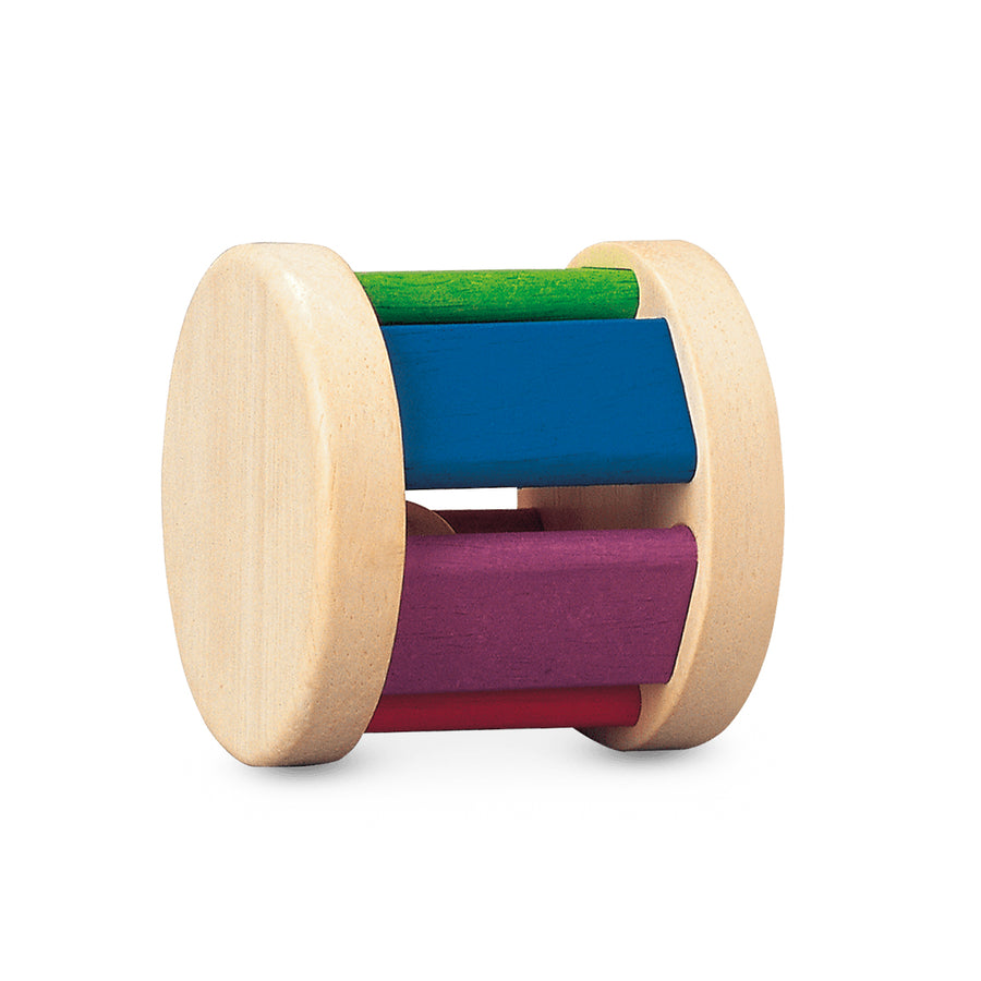 Fair trade wooden roller toy for infants
