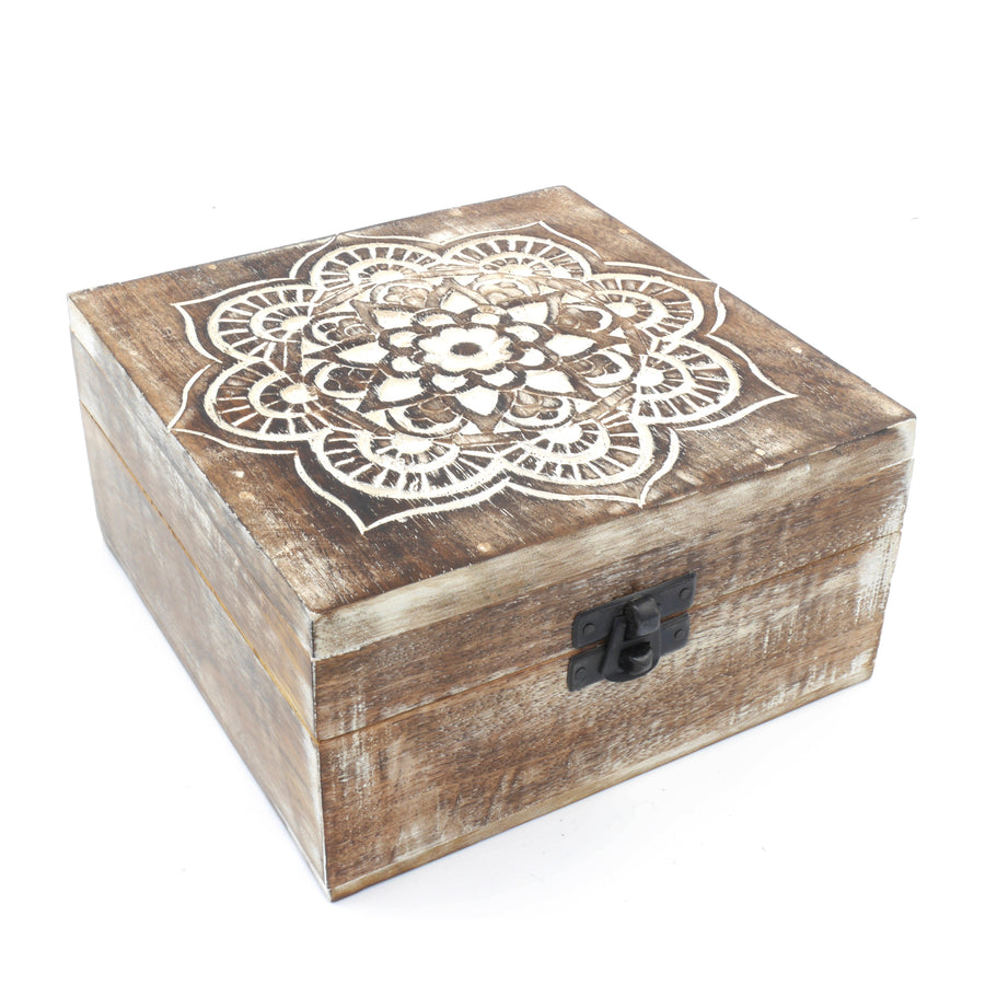Wooden Keepsake Box - Mandala Design