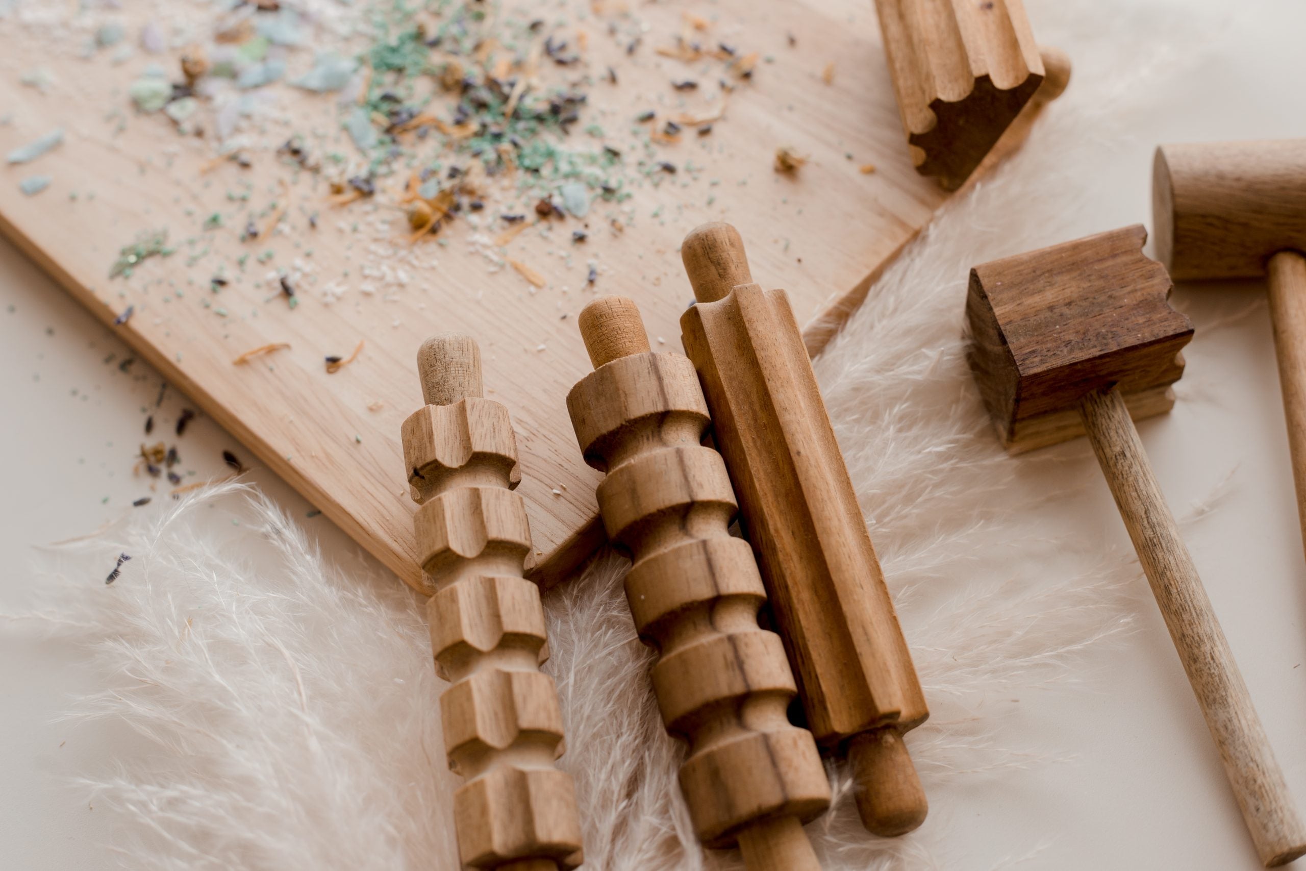 Wooden playdough tools outlet