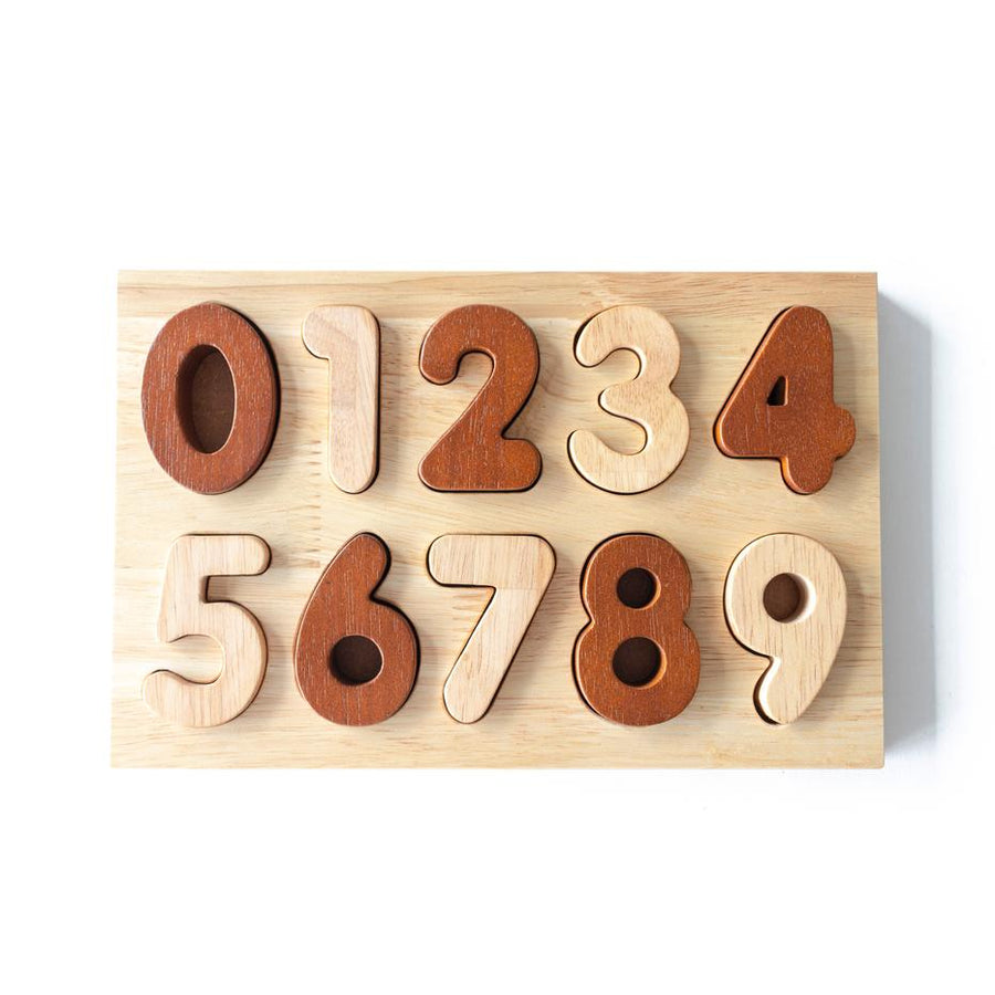 Qtoys | Natural Wooden Number Puzzle