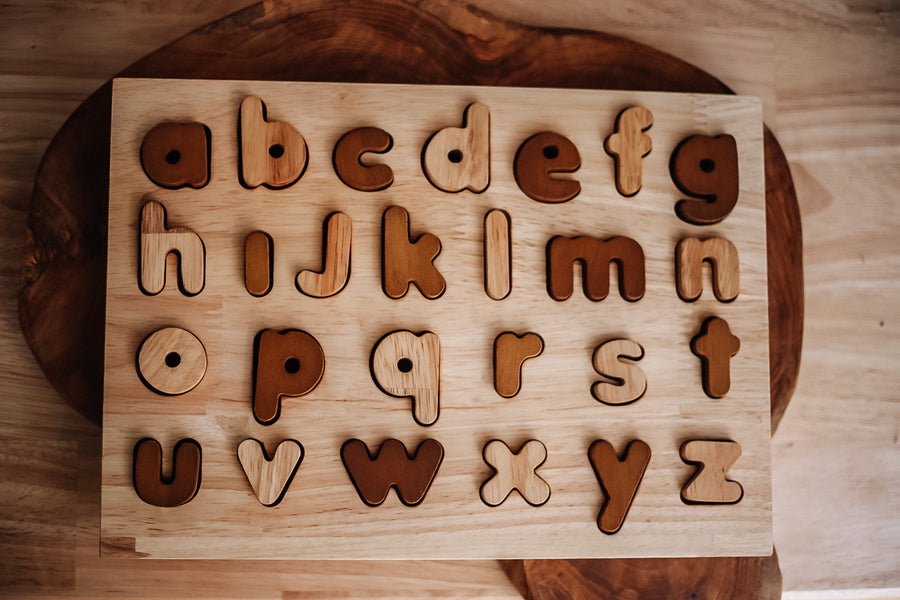 Products Natural Wooden Alphabet Puzzle - Lower Case