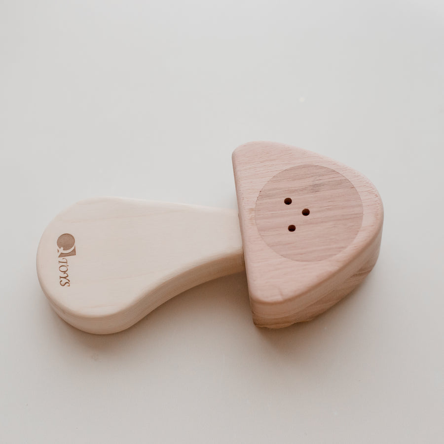 Qtoys | Wooden Mushroom Rattle