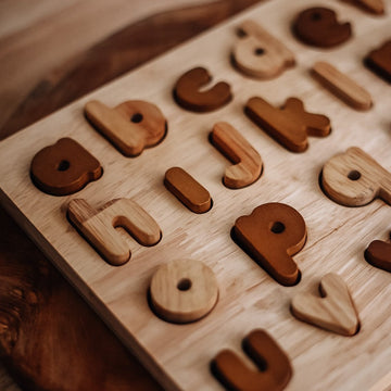 Products Natural Wooden Alphabet Puzzle - Lower Case