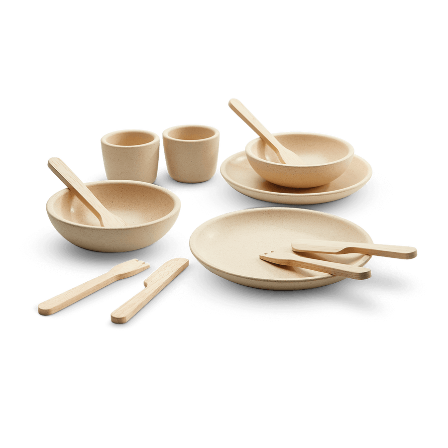  Eco Wooden Tableware Kitchen Play Set.