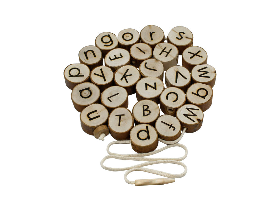 Wooden alphabet set educational kids toy