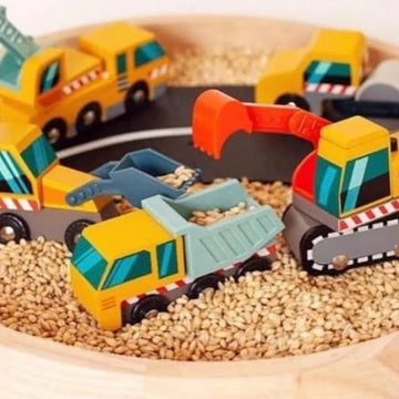 construction vehicles wooden toys with nontoxic paint