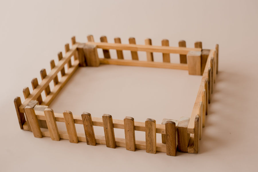 Large wooden fence set toy for small world set up and imaginative play. 