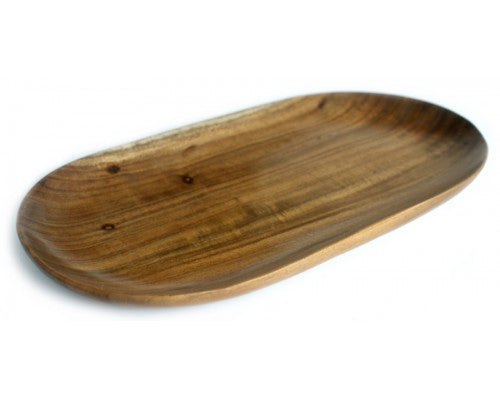 Oval wooden tray. Natural, fair trade home décor nz. 