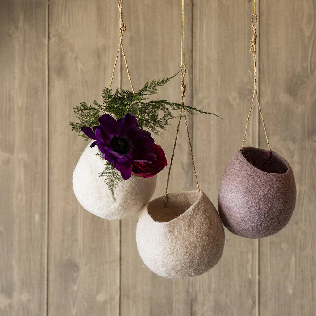 Muskhane Felt Hanging Nest Bowl | Four colours