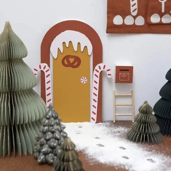 Christmas Decor | Wooden Elf Door - Candy Cane