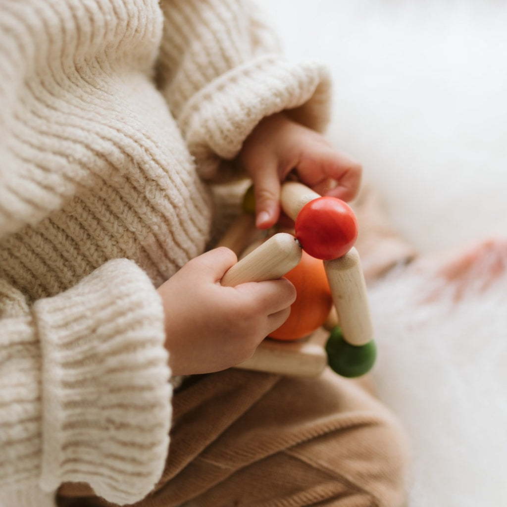 Plan Toys | Wooden Triangle Clutching Toy & Ball