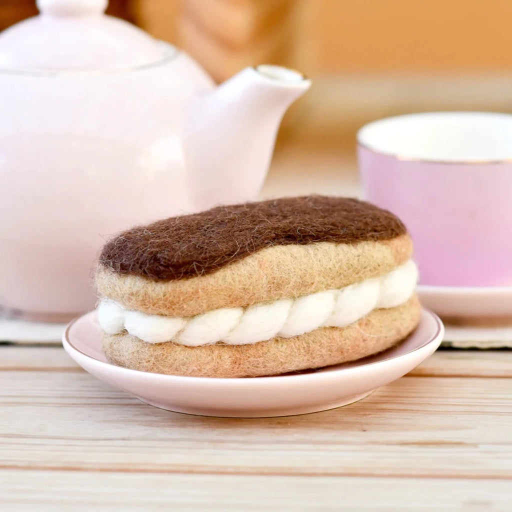 Tara Treasures | Felt Food - Chocolate Cream Eclair