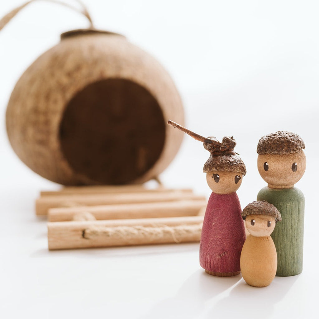 Hanging Fairy House and Tree Folk Set