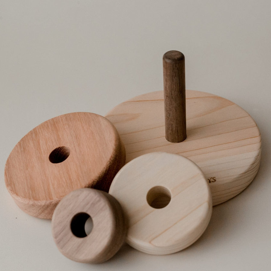 Wooden Monstessori mini stacking toy 