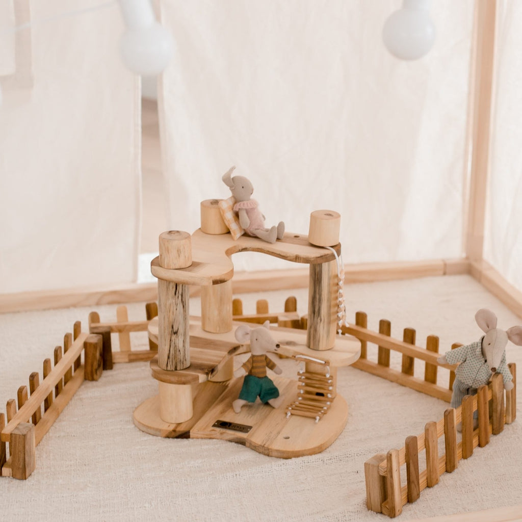 Large wooden fence set toy for small world set up and imaginative play. 