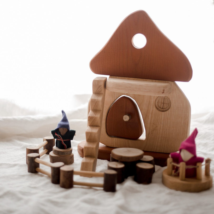 Qtoys | Wooden Mushroom House Play Set