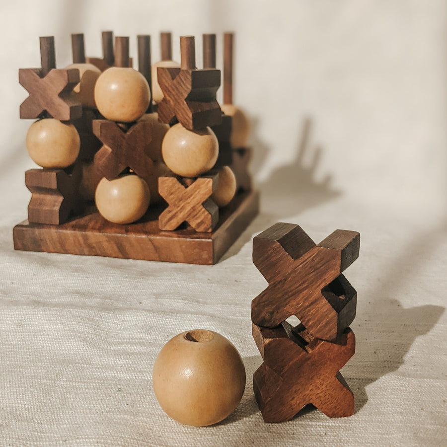 Noughts and Crosses Stacker wooden toy for kids