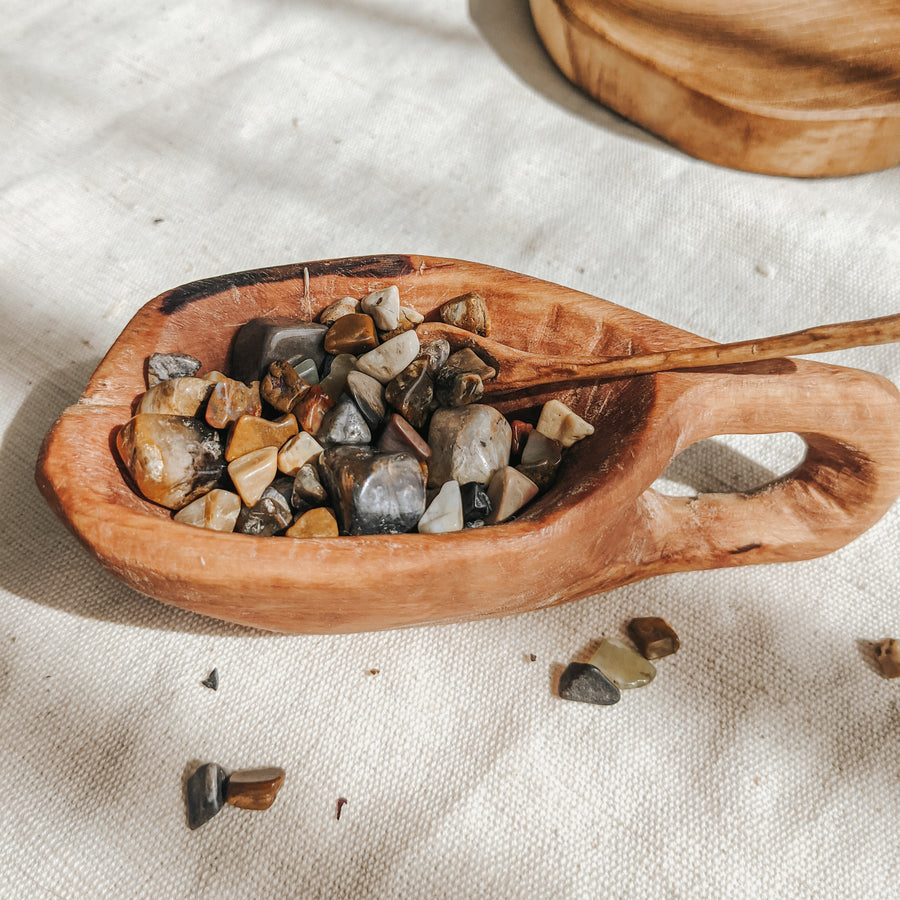 Natural wooden scoop hand-carved from reclaimed wood. Eco-friendly and ethically-made in Kenya. 