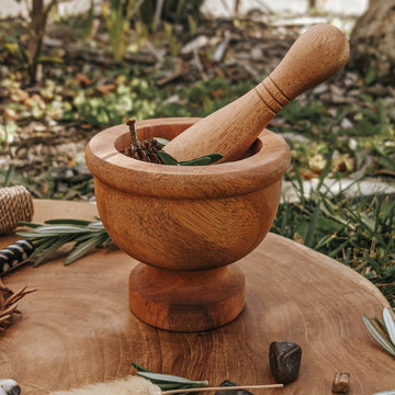 Qtoys | Wooden Mortar and Pestle - Small