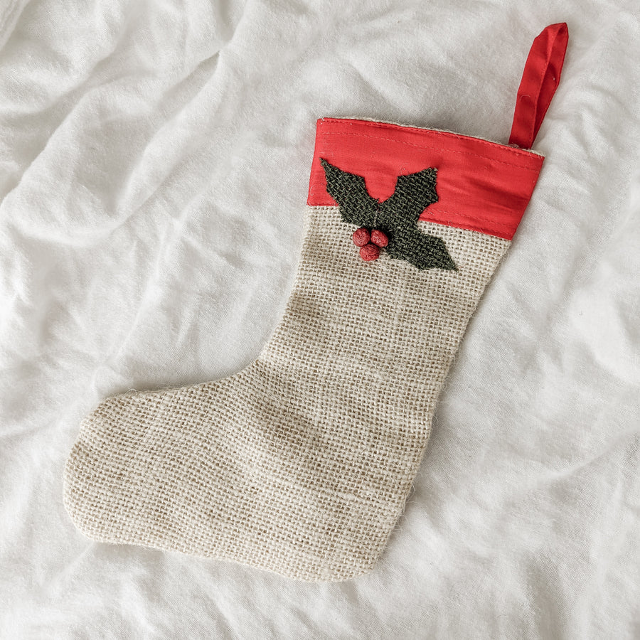 Christmas Decor - Jute Stocking