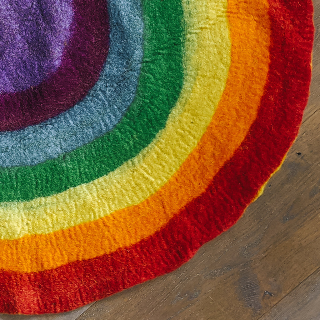 Felt Rainbow Rug Play Mat