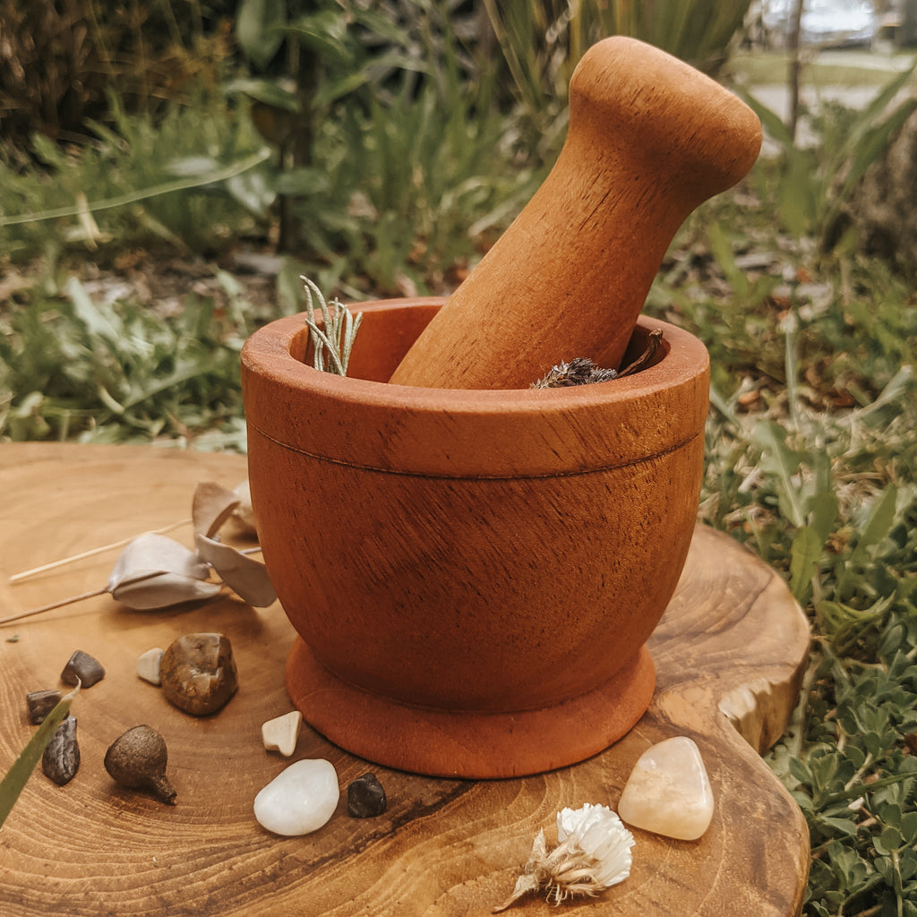 Wooden Mortar and Pestle - Medium