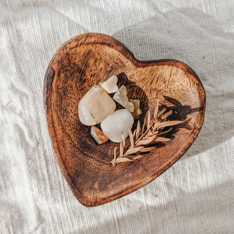 Wooden Heart Dish
