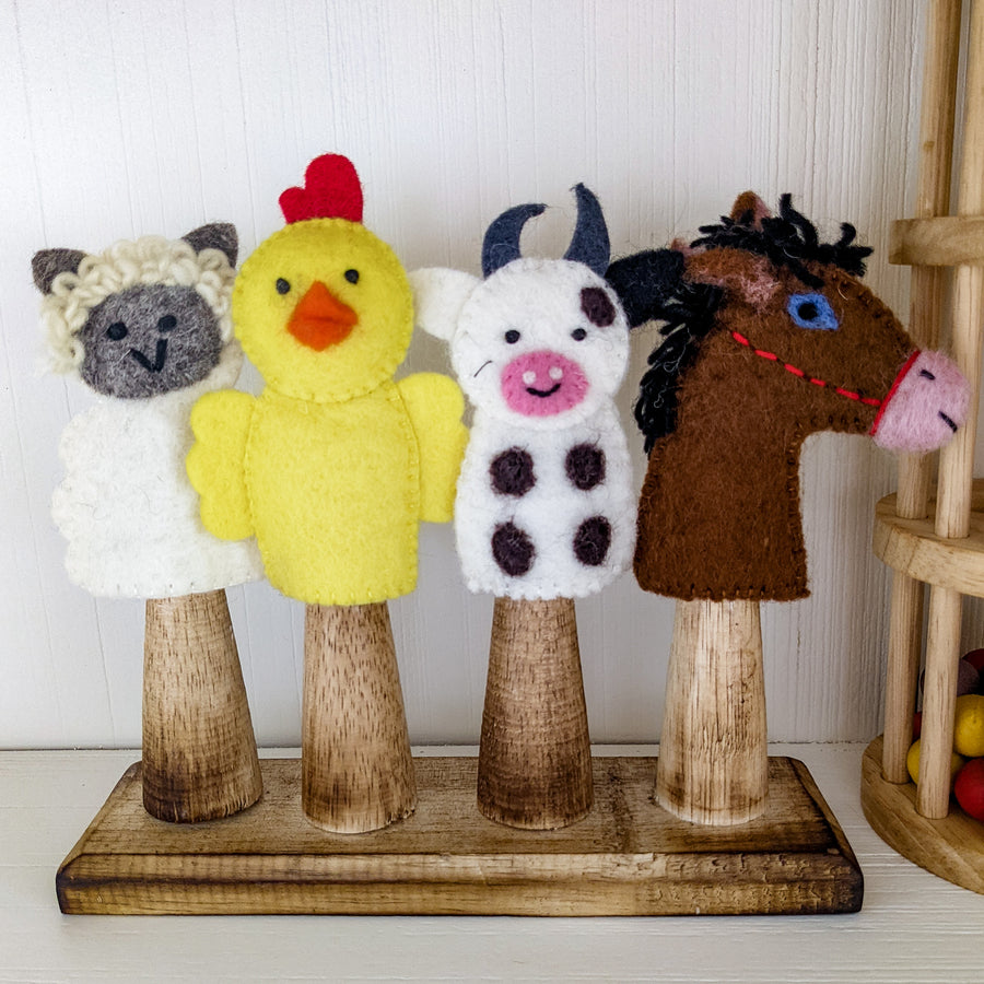 Finger Puppet set – Farm Animals. Ethical and fair trade toys. 
