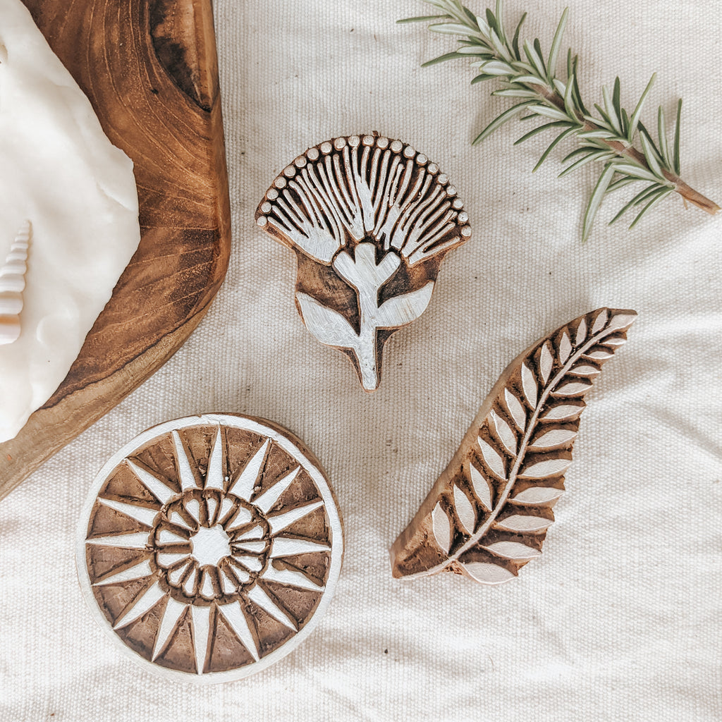 Wooden Printing Blocks - New Zealand Nature Inspired