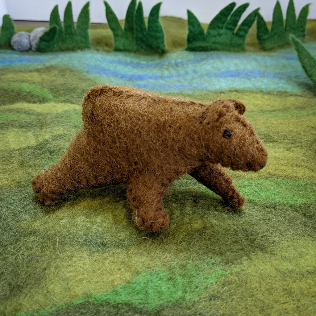 Toy felt bears.  Fair trade and eco-friendly toys. 