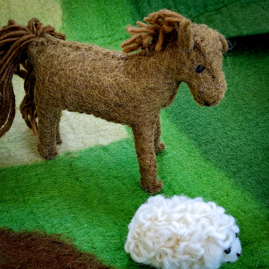 Fairtrade, felt animal toys handmade in Nepal.