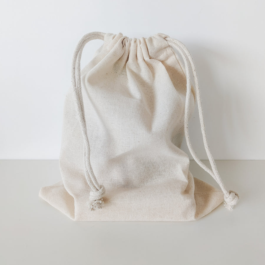 Reusable Cotton Drawstring Gift Bags – Fairplay - Main Image