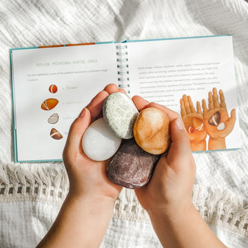 Pebble meditation set natural toys for kids 
