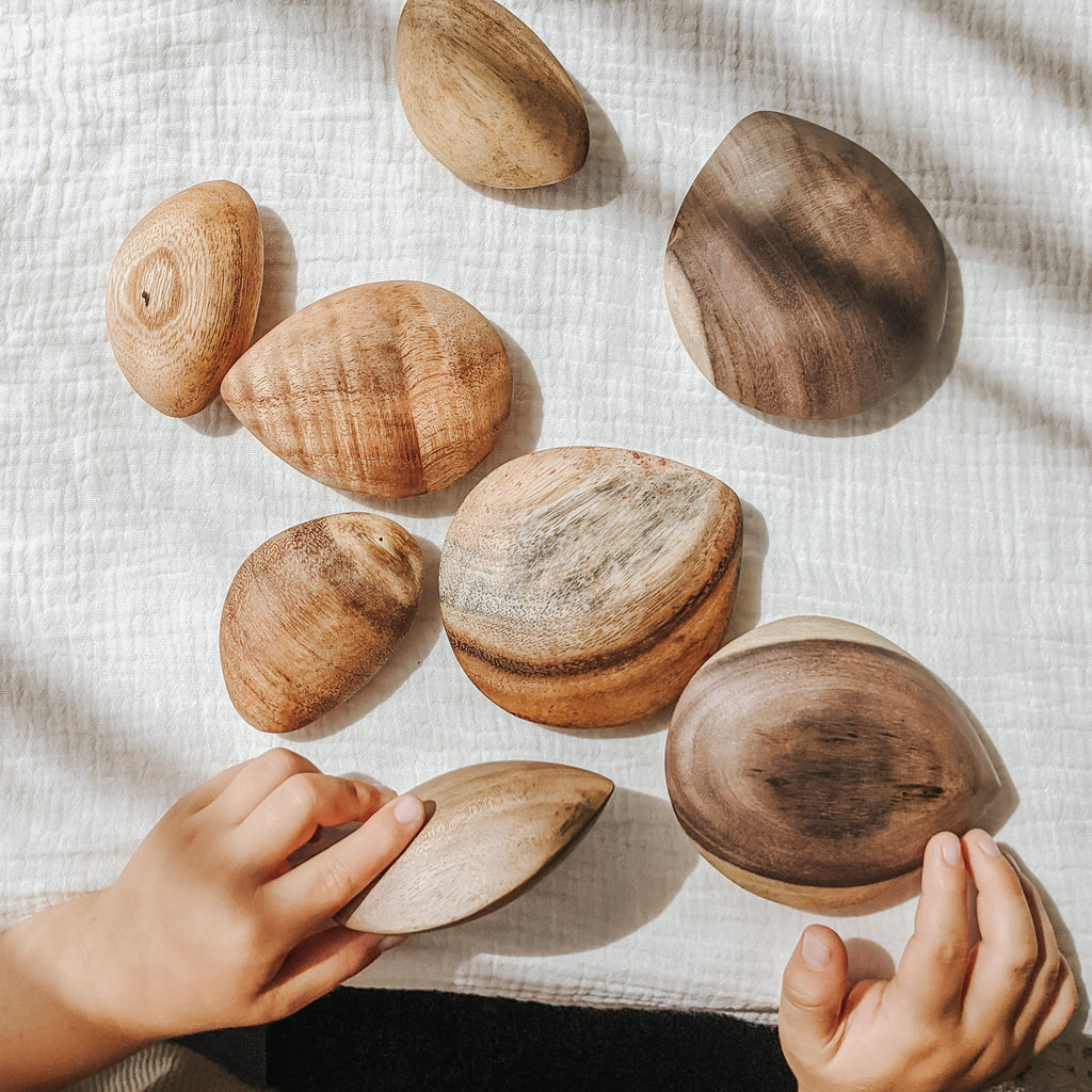 Wooden Pebble Set