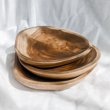Natural Teak Wood Plate