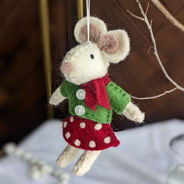 Christmas Decor - Felt Christmas Mouse | 2 Variants