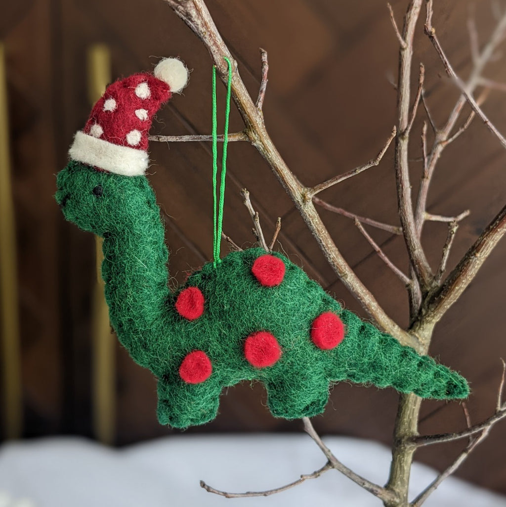 Christmas Decor - Felt Dinosaur Decorations | 4 Variants