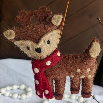 Christmas Decor - Felt Deer Decoration