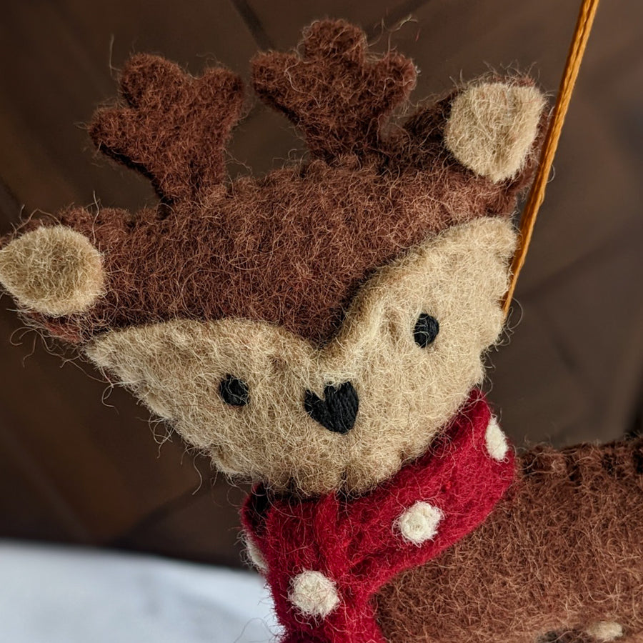 Christmas Decor - Felt Deer Decoration
