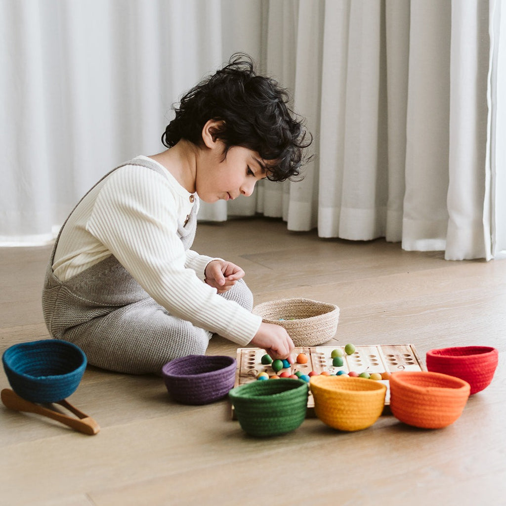 Rainbow Cotton Sorting Bowl Set