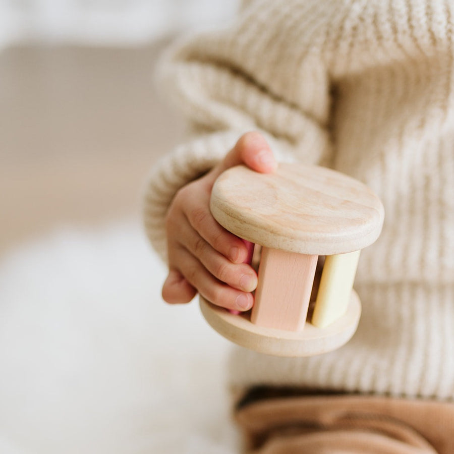 Eco Wooden Roller Grasping Toy | 2 Colours