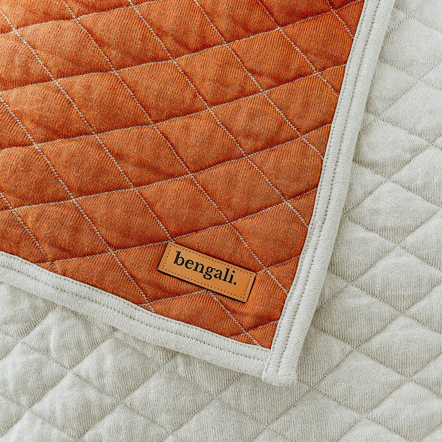 Reversible Quilt | Playmat - Rust & Oatmeal