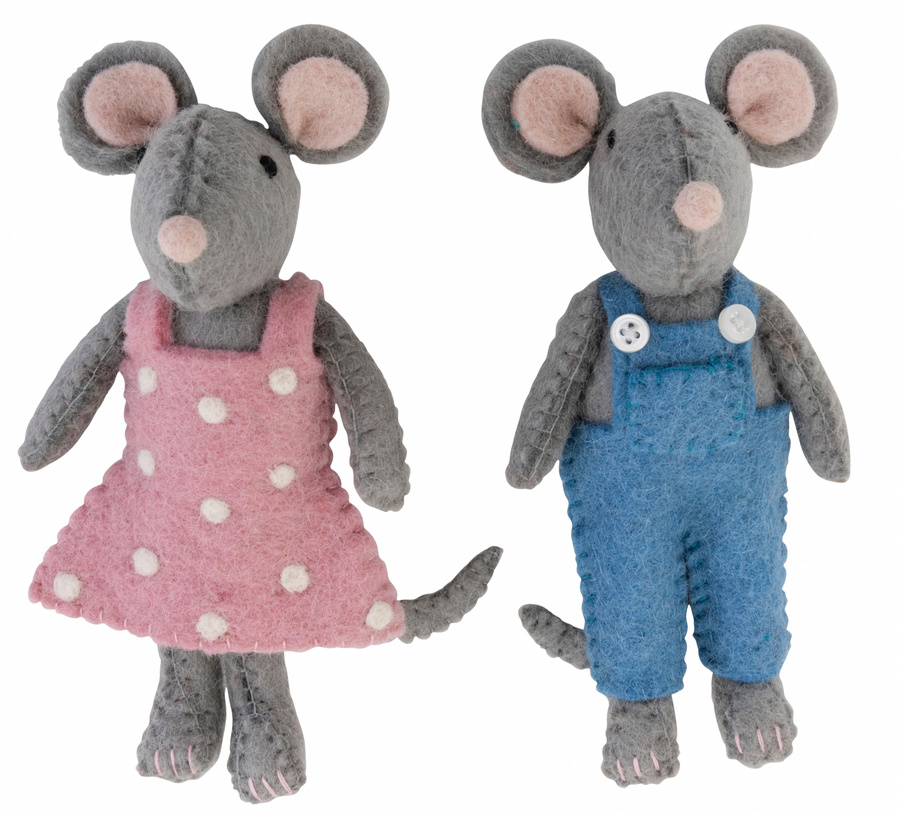 Felt Mouse Toys - Mimi and Mike